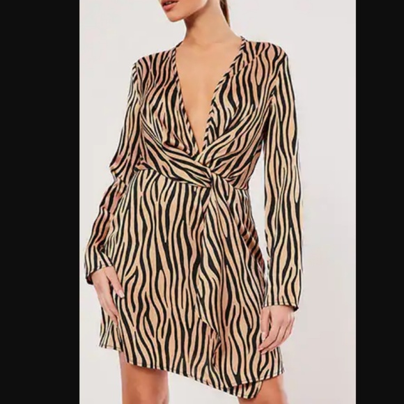 Missguided Zebra Print Dress - Picture 1 of 1